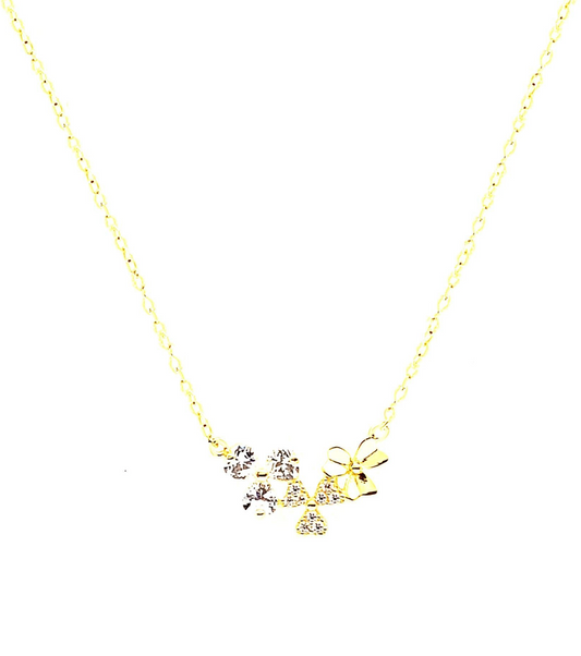 925 Sterling Silver Non-Tarnish Flower Necklace